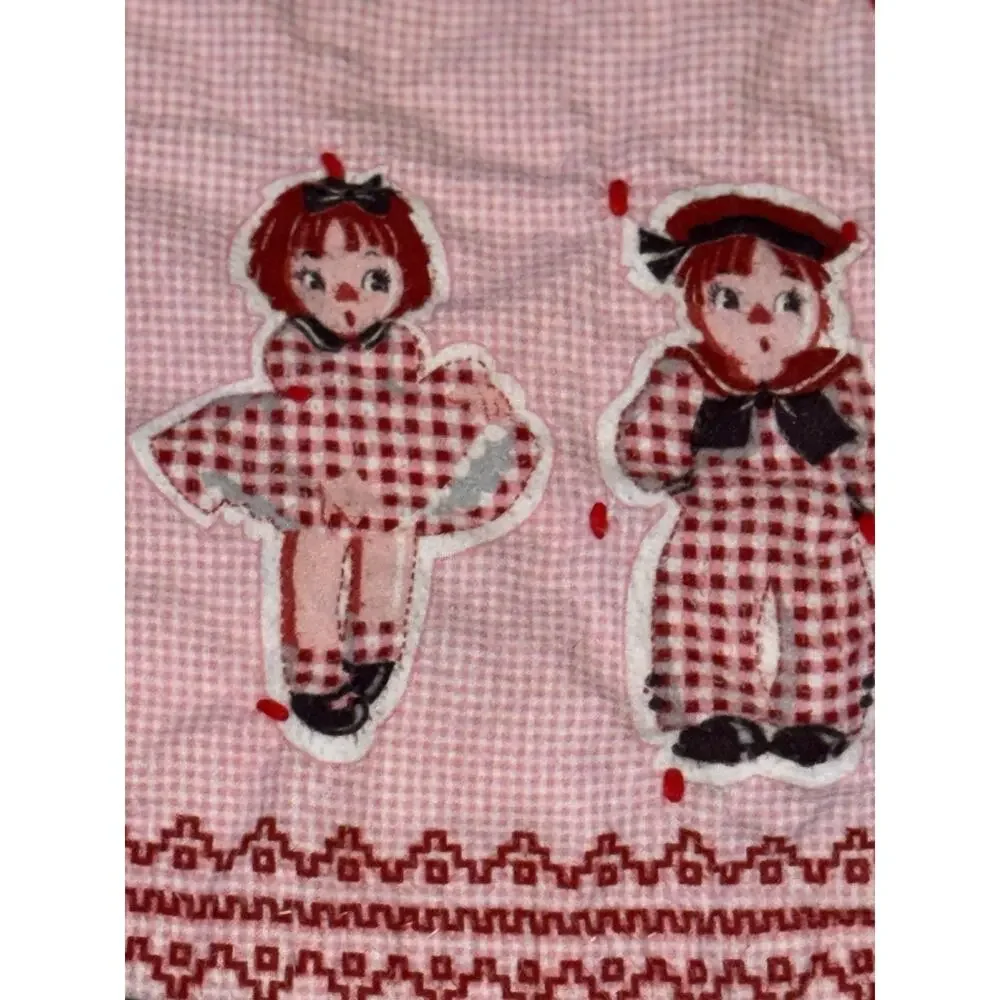 Vintage Patchwork Quilt Folk Art Colorful Scrap Granny Tied - Picture 9 of 15